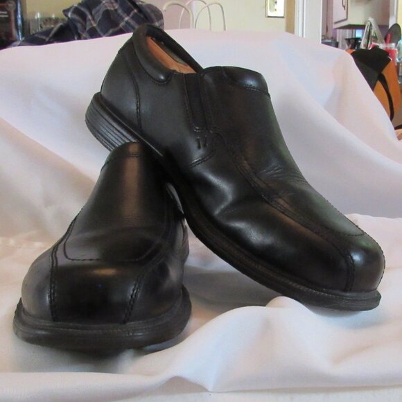Florsheim Work Black Steel Toe Slip-On Loafer Work Safety Shoes Size 11.5 EUC - Picture 1 of 11